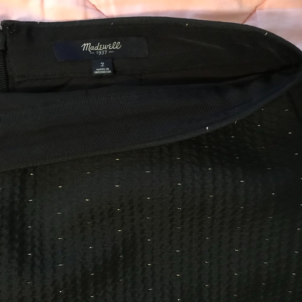 Madewell black skirt with gold flecks - Picture 3 of 3